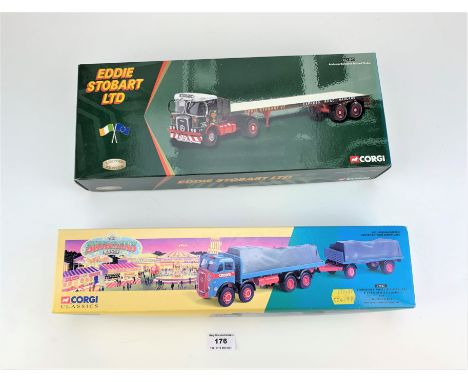 Boxed Eddie Stobart Ltd truck and boxed Corgi Classics Showmans Range