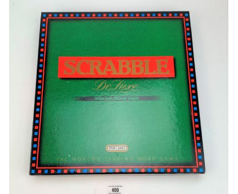 Boxed Spears Games Scrabble Deluxe with electronic timer