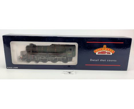 Boxed Bachmann Branch-Line engine 31-107 standard 4MT 75027 BR lined green l/crest BR2 tender