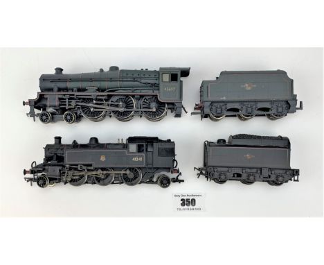 Green Bachmann engine ‘Achilles’ 45697 with tender and Bachmann 41241 engine with tender&nbsp;