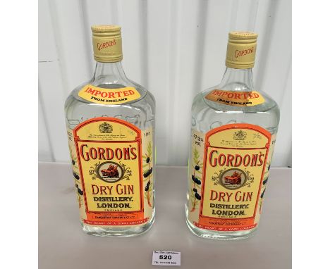 2 bottles of Gordon’s Dry Gin Distillery, London