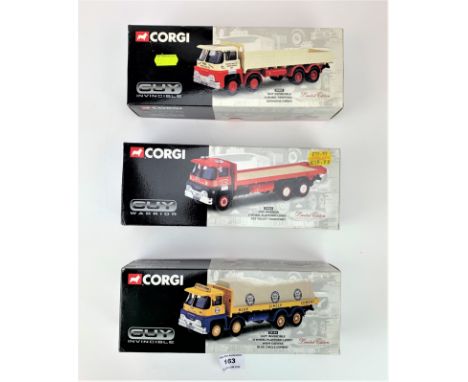 3 boxed Corgi limited edition trucks – 2 x Guy Invincible and 1 Guy Warrior