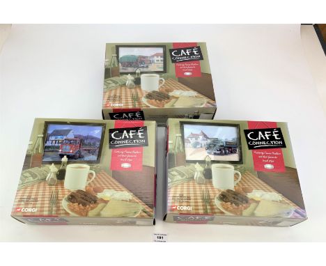 3 boxed Corgi Cafe Connection sets