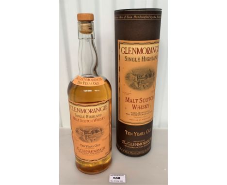 Boxed Glenmorangie Single Highland Malt Scotch Whisky, Ten Years Old, 1 Litre