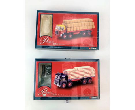 2 boxed Corgi Passage of Time Leyland Clocks (1 clock missing)