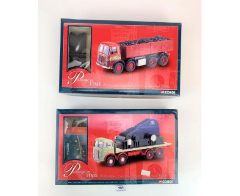 2 boxed Corgi Passage of Time Leyland Clocks (1 clock missing)