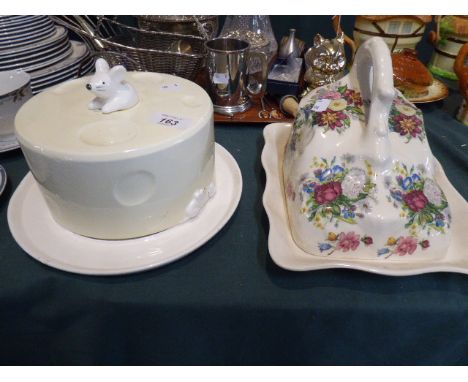 Two Ceramic Cheese Dishes 