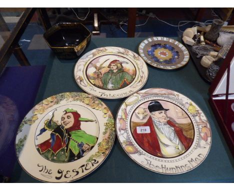 A Collection of Three Royal Doulton Series Plates Together with Wade Millennium Bowl and Royal Worcester Millennium Plates   