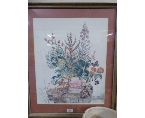 A Framed Limited Edition Print, Wild Flowers of the Ironbridge Gorge 