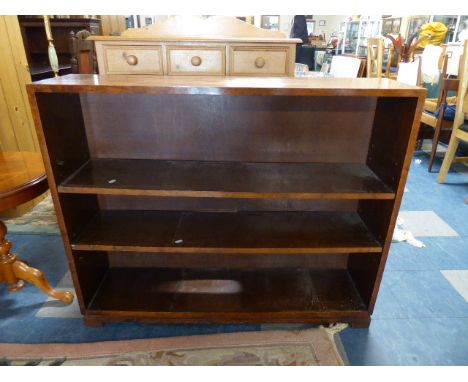 A Two Shelf Open Bookcase, 110cm Wide