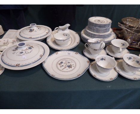 A Collection of Royal Doulton Old Colony Dinner Wares to Include Six Dinner Plates, Side Plates, Twelve Small Plates, Pair Tu