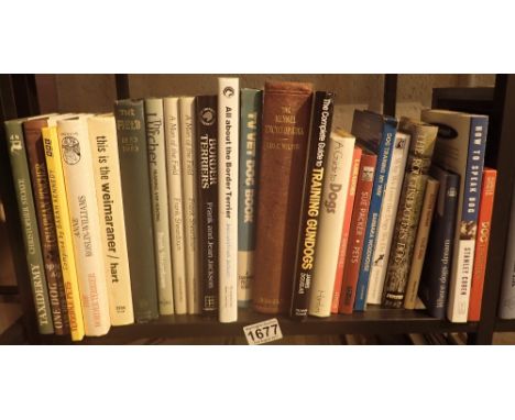 Shelf of sporting / hunting dog books 