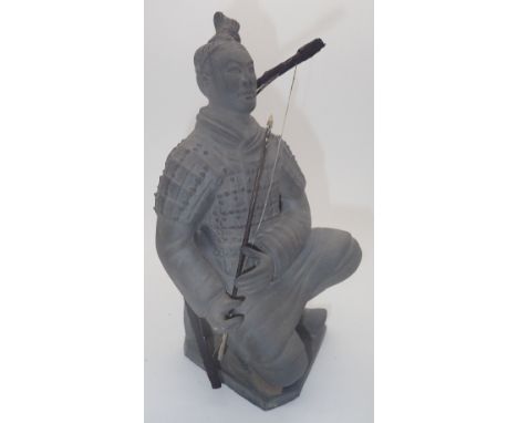Chinese ceramic warrior with bow and arrow