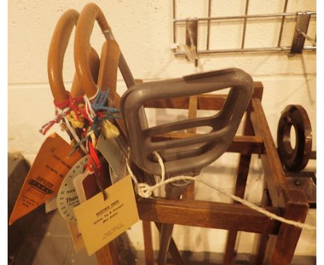 Two vintage folding shooting sticks