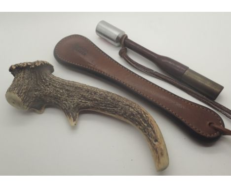 Three vintage hunting priests including one made from an antler