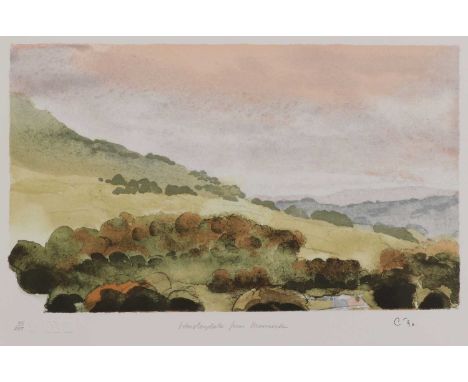 ▴ HM King Charles III (b.1948)'Wensleydale from Moorcock'lithograph in colours, printed at Curwen Chilford Prints by Stanley 