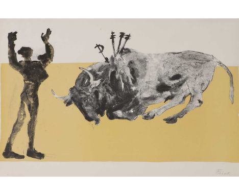 ▴ Dame Elisabeth Frink CH RA (1930-1993)'Corrida Five'lithograph in colours, 1973, proof, signed 'Frink' in pencil l.r. with 