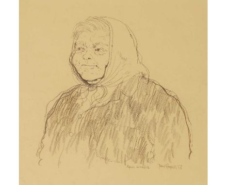 ▴Paul Hogarth RA (1917-2001)Czech woman, Maria Hachovasigned and dated 'Paul Hogarth 53' l.r., inscribed 'Maria Hachova' l.c.
