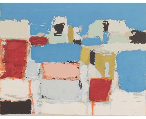 ▴ Nicolas de Staël (French,1914-1955)'Méditerrannée'pochoir, 1952, stamp signed in blue ink l.r., and numbered '177/200' in p