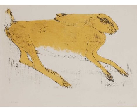 ▴ Dame Elisabeth Frink CH RA (1930-1993)'Hare'lithograph in colours, 1967, signed 'Frink' in pencil l.r., inscribed 'studio p
