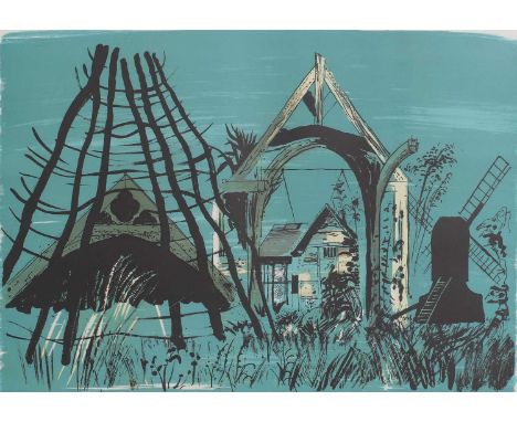 ▴ John Piper CH (1903-1992)'Avoncroft Museum' (Levinson 258)lithograph in colours, 1976, signed 'John Piper' and numbered '53