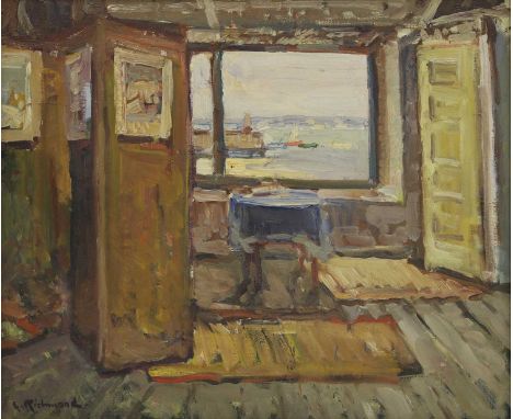 ▴ Leonard Richmond (1889-1965)Sea viewSigned 'L.Richmond' l.l., oil on canvas50.5 x 61cmCondition Reportframed: 63.5 x 73.5cm