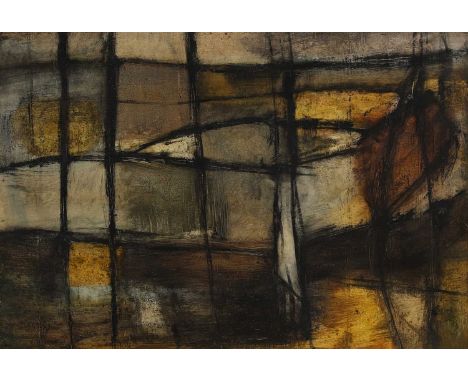 ▴ Robert Sadler (1909-2001)'Painting I' signed 'Sadler' l.l., and dated January 1966 on label verso, oil on board51.5 x 76cmP