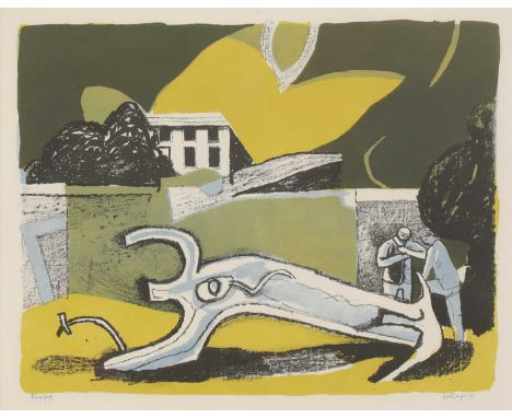 ▴ Keith Vaughan (1912-1977)'The Walled Garden'lithograph in colours, signed and dated 'Keith Vaughan' in ink l.r., and inscri