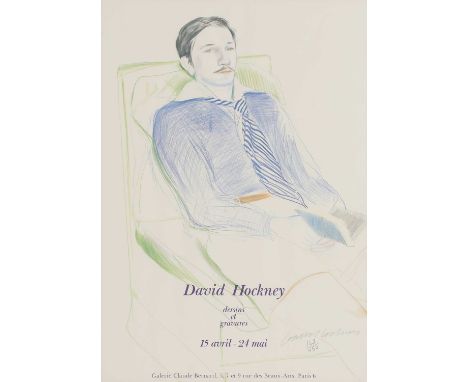 ▴ David Hockney OM CH RA (b.1937)'David Hockney dessins et gravures'offset lithograph in colours, signed 'David Hockney' in p