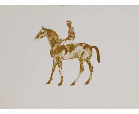 ▴ Dame Elisabeth Frink CH RA (1930-1993)'Horse and Jockey'lithograph in colours,1974, studio proofsheet 56.5 x 67.5cm, unfram