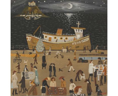 ▴ Alan Furneaux (b.1953)'Nelly at St Michael's Mount'signed 'a.Furneaux' l.r., oil on canvas 60 x 60cm, unframedCondition Rep