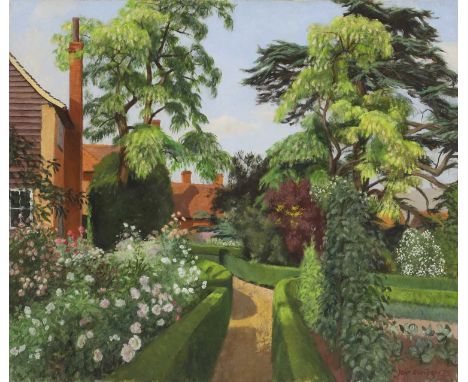 ▴ John Aldridge RA (1905-1983)'Path to the House' - the artist's garden at Place House, Great Bardfield signed and dated 'Joh
