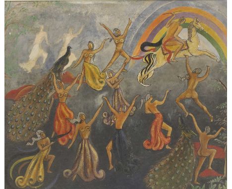 ▴ Ilsa Rodmell (French, 1899-1972)'Rainbow'mixed media on canvas94 x 109cmCondition ReportFramed: 102 x 118cmThe work has a t