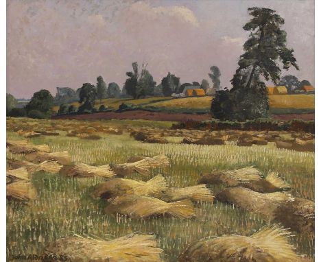 ▴ John Aldridge RA (1905-1983)'Hall Meadow, Gt. Bardfield'signed and dated 'John Aldridge 55' l.l., inscribed with title vers