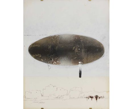 ▴ Emvin Cremona (Maltese, 1919-1987)Untitledsigned, inscribed and dated 'Cremona/Malta/74', l.l., mixed media on paper62.5 x 