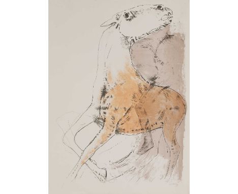 ▴ Dame Elisabeth Frink CH RA (1930-1993)'Horse'lithograph in colours, 1967, studio proofsheet 77.5 x 59cm, unframedProvenance