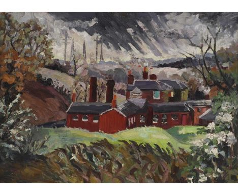 ▴ Lucy Harwood (1893-1972)'The Vale, Mulbarton'inscribed with title and dated 1946 verso, oil on canvas55 x 76cmCondition Rep