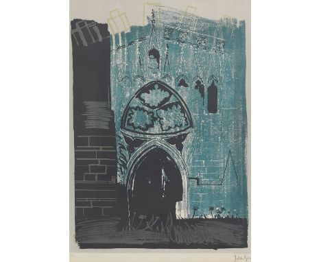 ▴ John Piper CH (1903-1992)'Gaddesby, Leicestershire: Medieval Stonework' (Levinson 123)lithograph in colours, 1964, signed '