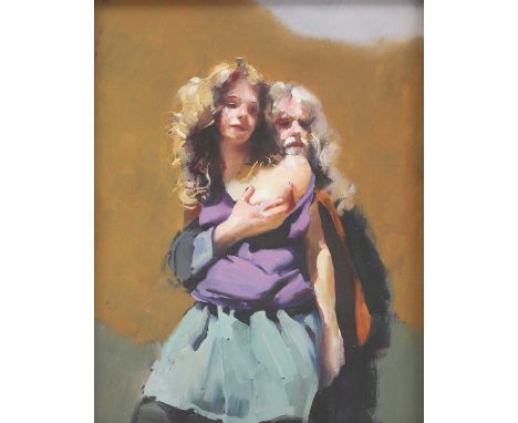 ▴ Robert Lenkiewicz (1941-2002)'Aristotle/Phyllis - Painter with Moira Ryan'signed 'R.O. Lenkiewicz' and inscribed with title