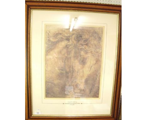 A large limited edition print of  Raphael's 'Study for the Head of a Horse' released by Oxford University,  237/950 47 x 35cm