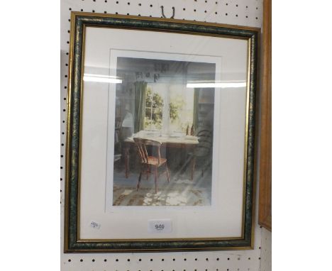 Naomi Tydeman - limited edition print of Dylan's Thomas's writing desk, 194/400 24 x 16cm