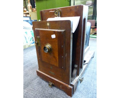 A 19th.C.MAGIC LANTERN TYPE PHOTOGRAPHIC ENLARGER FORMERLY IN THE STUDIO OF THOMAS RODGER AT ST.ANDREWS