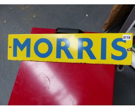 AN ENAMEL ADVERTISING SIGN, MORRIS.