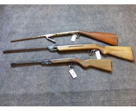 A WEST GERMAN BSF MOD S60 AIR RIFLE, A DIANA MODEL 16 AIR RIFLE AND ONE FURTHER GERMAN STYLE BSA AIR RIFLE.
