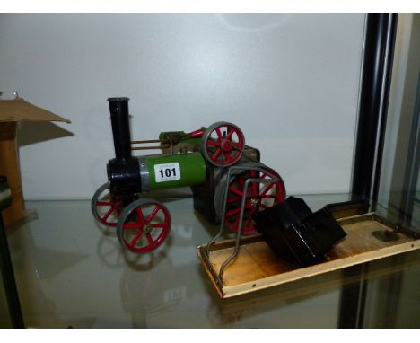 A MAMOD LIVE STEAM ROLLER TOGETHER WITH A SIMILAR TRACTION ENGINE. (2)