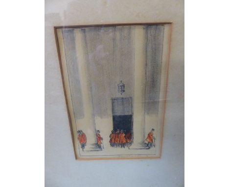 BACONS EXCELSIOR EMULATION LADDER, A COLOUR PRINT TOGETHER WITH A COLOUR PRINT OF CHELSEA PENSIONERS, PENCIL SIGNED.  (2)