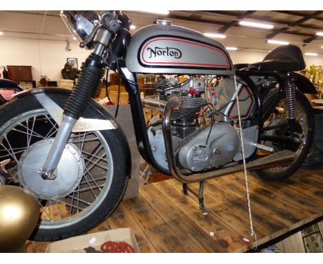 TRITON CAFE RACER PROJECT- NORTON FEATHERBED FRAME FITTED WITH TRIUMPH 650 TWIN UNIT ENGINE.- THIS PROJECT WAS ORIGINALLY STA