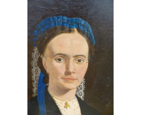 19th.C.CONTINENTAL SCHOOL.   PORTRAIT OF A GENTLEMAN AND COMPANION OF A LADY, OIL ON CANVAS, PAIR.   74.5 x 61cms.