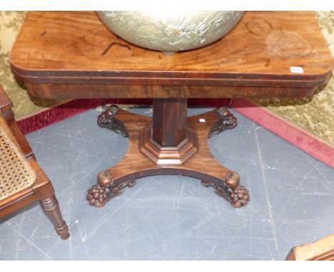 A Wm.IV. fold over mahogany card table