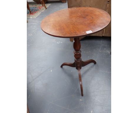 A late Georgian oak tilt top tripod table